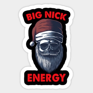 Big Nick Energy Funny Santa Christmas Sticker